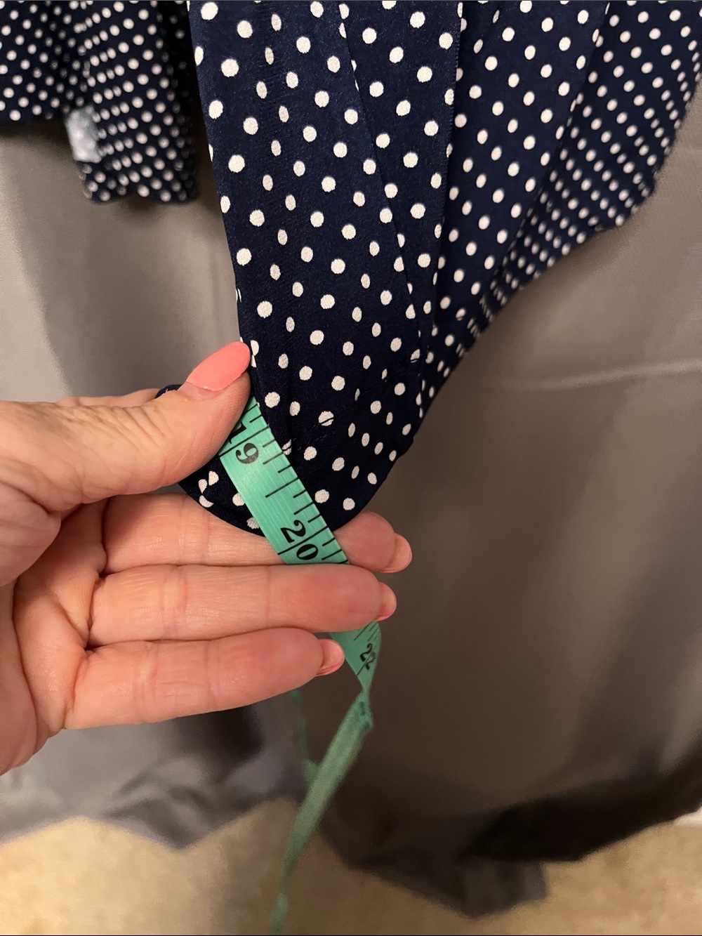 Avenue Navy Polka Dot Pull-On Capris - Picture 4 of 5